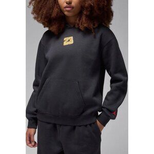 Jordan Gel Oversized Pullover Hoodie Statement Fleece Charcoal 23 Bling Logo M